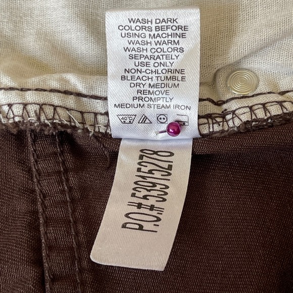 Woman Within Plus Size Brown Casual Pants 24W Cotton Blend Relaxed Fit - Picture 6 of 7